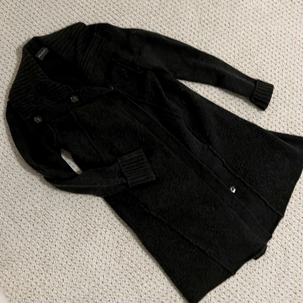 Michael Starr 100% extra fine wool gray sweater/ jacket